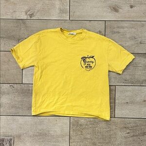 Zara Bright Yellow Graphic Tee